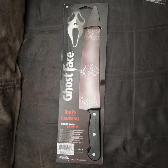 SCREAM GHOST FACE MOVIE CHEF BUTCHER KNIFE HORROR COSTUME PROP ACCESSORY NEW - Picture 1 of 4